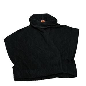Missoni Mohair Wool Blend Black Cape Shrug Sweater